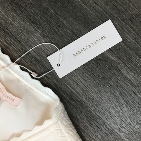 Rebecca Taylor Scalloped Short Sleeve Dress 0 NWT - Picture 6 of 7